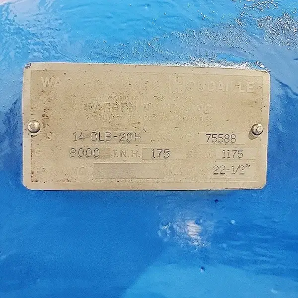 Warren 14-DLB-20H Split Case Pump, 316SS, 8000 GPM - Image 7