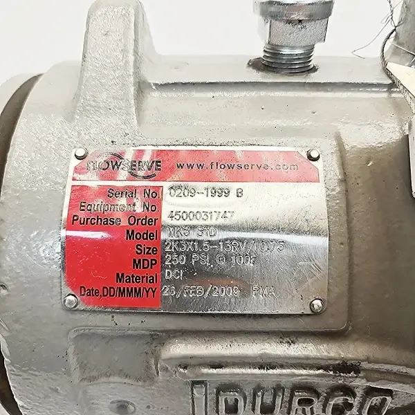 Durco Mark 3 2K3×1.5-13RV/10.75 Chemical Pump
