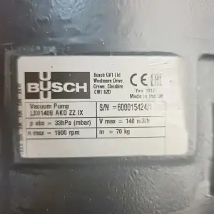 Busch LX0140B Vacuum Pump – 140 m³/h, 33 mbar abs