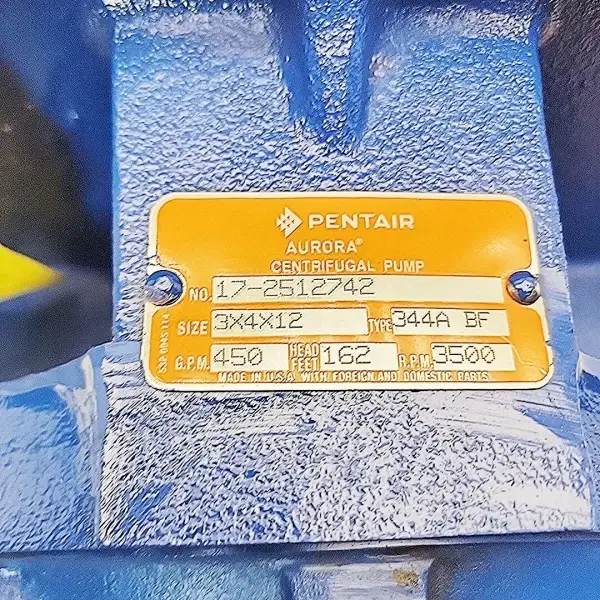Aurora 3×4-12 344A-BF End Suction Pump — 450 GPM | DWP - Image 6